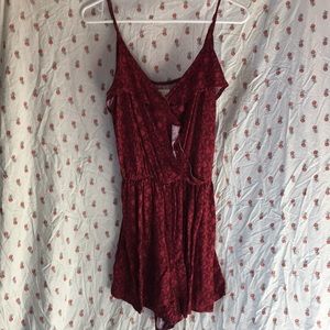 Burgundy romper